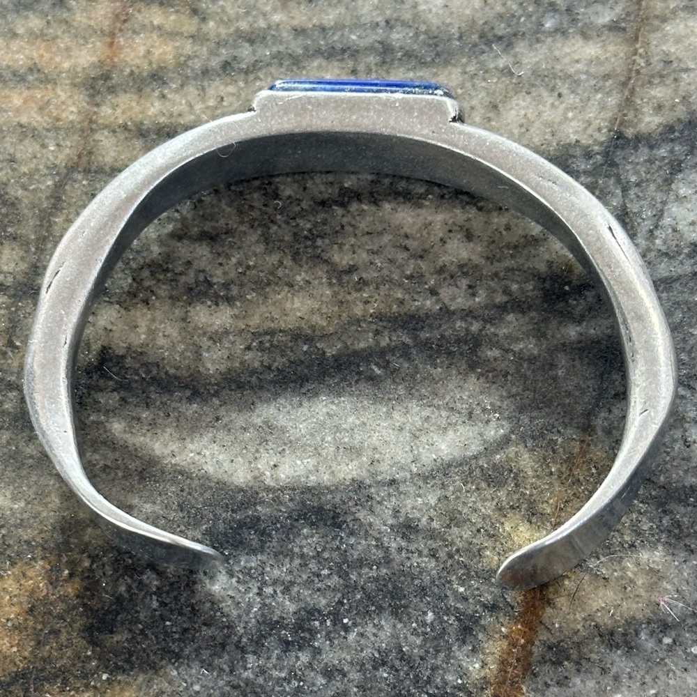 Jes MaHarry Sterling Silver Lapis Lazuli cuff bracelet. New with tags - Picture 8 of 8